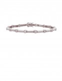 0.58ct Diamond 18K White Gold Bracelet