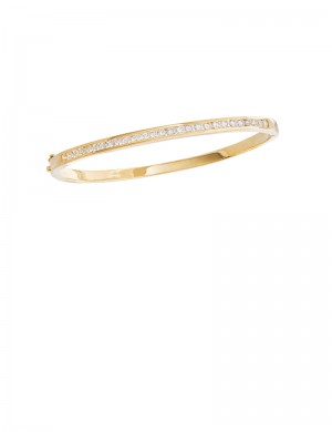 1.45ct Diamond 18K Gold Bangle