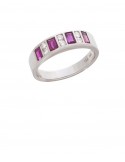 0.40ct Ruby 18K Gold Diamond Ring