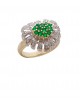 0.46ct Emerald 18K Gold Diamond Ring