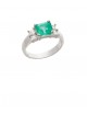 1.38ct Emerald 18K Gold Diamond Ring