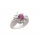 0.86ct Ruby 18K Yellow Gold Diamond Ring