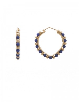 8.20 gram 18K Italian Gold Lapis Earrings