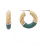 10.60 gram 18K ItalianEnamel Gold Earrings