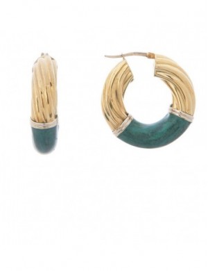 10.60 gram 18K ItalianEnamel Gold Earrings