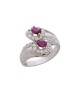 0.86ct Ruby 18K Gold Diamond Ring