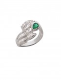 0.26ct Emerald 18K Gold Diamond Ring