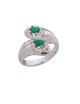 0.40ct Emerald 18K Gold Diamond Ring