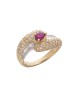 0.38ct Ruby 18K Yellow Gold Diamond Ring