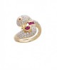 0.45ct Ruby 18K Gold Diamond Ring