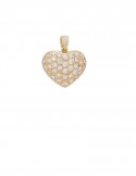 1.07ct Diamond 18K Gold Heart Shaped Pendant