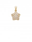 0.60ct Diamond 18K Gold Star Shaped Pendant