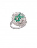0.72ct Emerald 18K Gold Diamond Ring