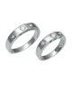 0.24ct Diamond 18K White Gold Wedding Bands