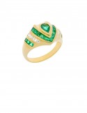 0.40ct Emerald 18K Gold Diamond Ring
