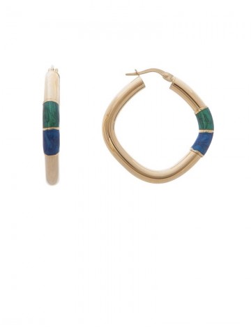 3.91 gram 18K Italian Enamel Gold Earrings