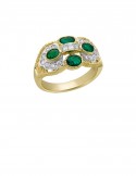 0.78ct Emerald 18K Gold Diamond Ring