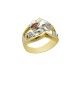 0.21ct Ruby 18K Gold Diamond Ring