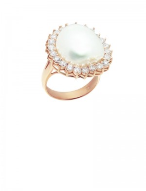 12mm Barq Pearl in 18K Gold Ring