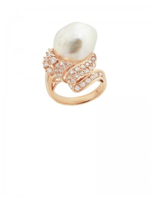16mm Baroque Pearl in 18K Gold Ring