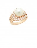 9.5mm Culture Pearl 18K Gold Ring