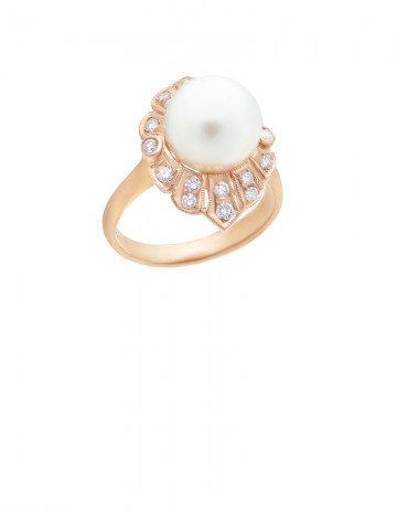 10mm South Sea Pearl 18K Gold Ring