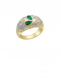 0.51ct Emerald 18K Gold Diamond Ring