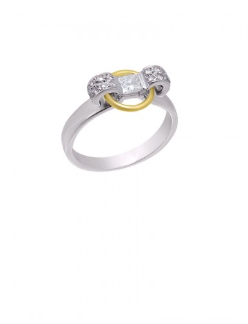 0.44ct Diamond Platinum18K Gold Ring