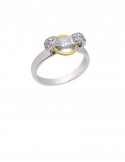 0.44ct Diamond Platinum18K Gold Ring