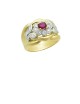 0.40ct Ruby 18K Gold Diamond Ring