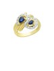 0.66ct Blue Sapphire 18K Gold Diamond Ring