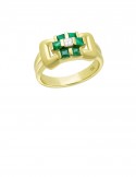 0.61ct Emerald 18K Gold Diamond Ring