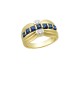 1.22ct Blue Sapphire 18K Gold Diamond Ring