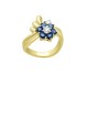 1.11ct Blue Sapphire 18K Gold Diamond Ring 