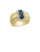 1.09ct Blue Sapphire 18K Gold Diamond Ring