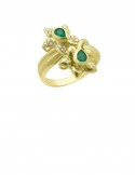 0.38ct Emerald 18K Gold Diamond Ring