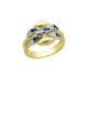 0.41ct Blue Sapphire 18K Gold Diamond Ring