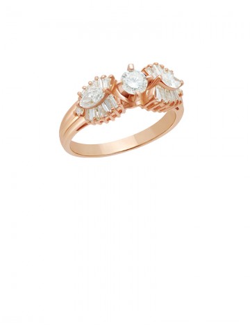 0.89ct Diamond 18K Gold Ring