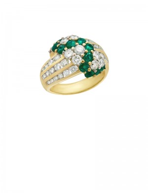 1.04ct Emerald 18K Gold Diamond Ring