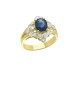 2.02ct Blue Sapphire 18K Gold Diamond Ring