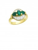 1.10ct Emerald 18K Gold Diamond Ring
