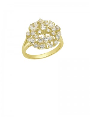 1.08ct Diamond 18K Gold Ring