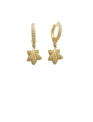 0.59ct Diamond 18K Yellow Gold Earrings