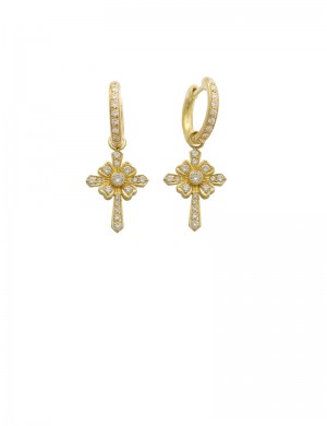0.74ct Diamond 18K Yellow Gold Earrings