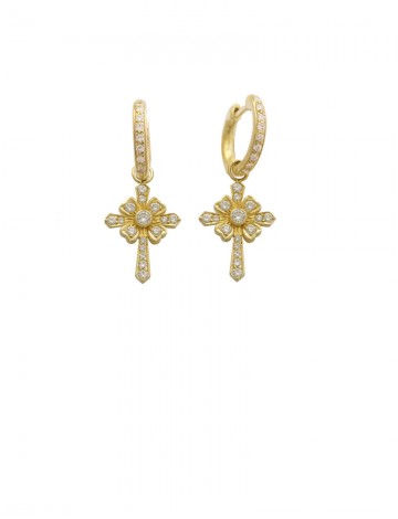 0.74ct Diamond 18K Yellow Gold Earrings