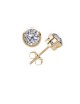 0.87ct Diamond 18K Gold Stud Earrings