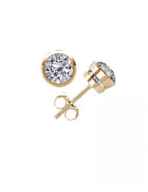 0.87ct Diamond 18K Gold Stud Earrings