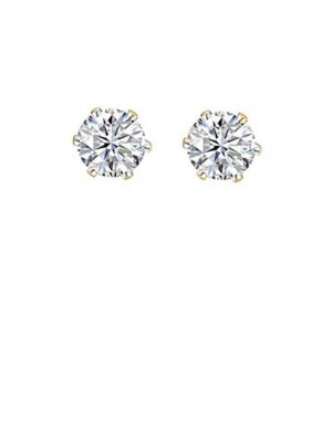 0.96ct Diamond 18K Gold Stud Earrings