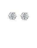 0.96ct Diamond 18K Gold Stud Earrings