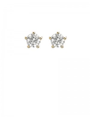 0.41ct Diamond 18K Gold Stud Earrings